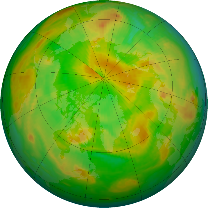 Arctic ozone map for 05 June 2001